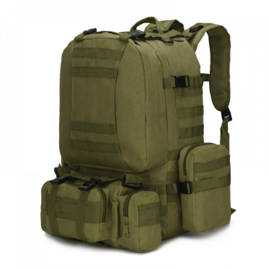 Тактический рюкзак на 50-70 литров, арт МЛ9, цвет: зелёный