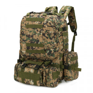 Тактический рюкзак на 50-70 литров, арт МЛ9, цвет: зелёный камуфляж мелкий