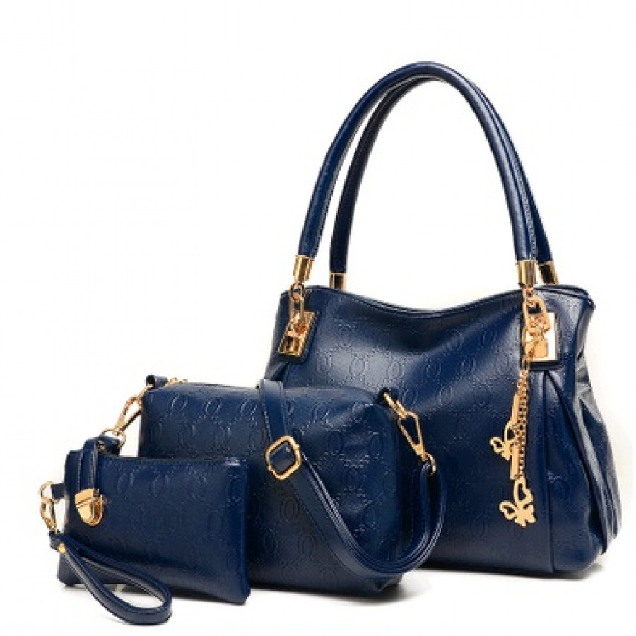 Набор сумок из 3 предметов, арт А41, цвет:синий ОЦ