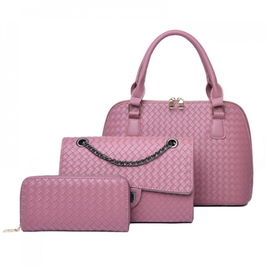 Набор сумок из 3 предметов, арт А42, цвет:розовый ОЦ