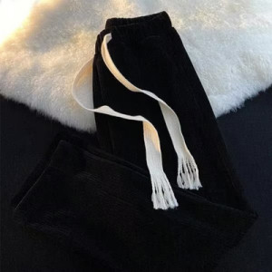 Вельветовые штаны мужские, арт МЖ143, цвет:чёрный