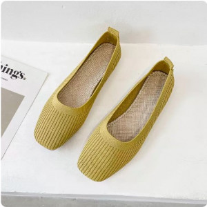 Туфли женские, арт ОБ119, цвет:полосы жёлтый