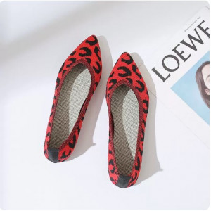 Туфли женские, арт ОБ122, цвет:красный леопард