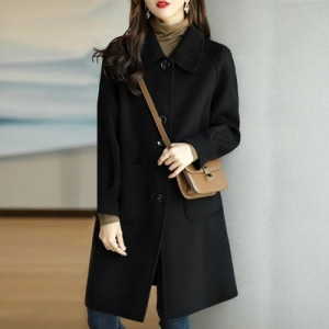 Пальто женское арт КЖ226, цвет: чёрный