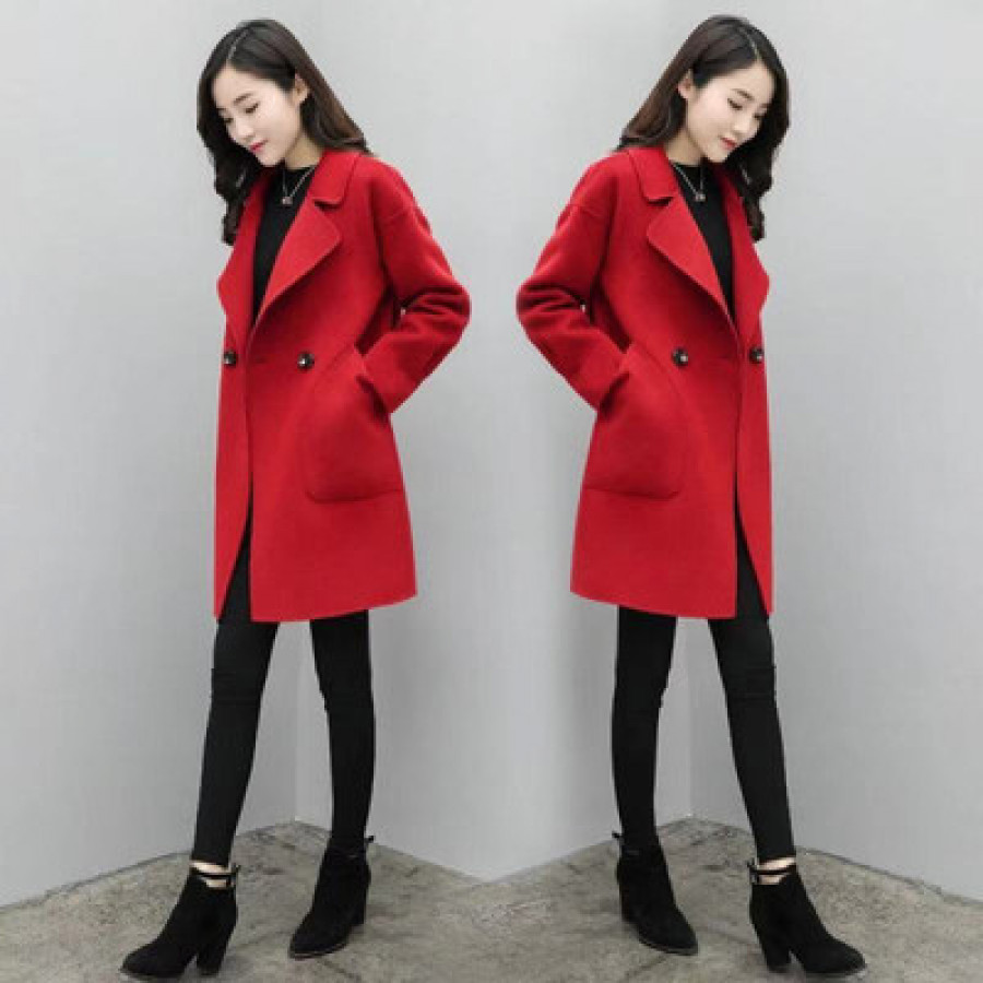 Пальто женское арт КЖ227, цвет:красный