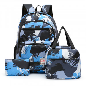 Комплект рюкзак из 3 предметов арт Р103, цвет: синий