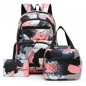 Комплект рюкзак из 3 предметов арт Р103, цвет: розовый