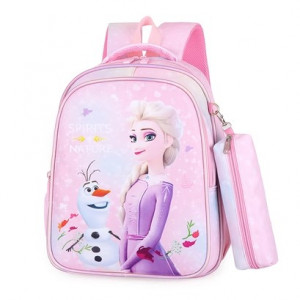 Набор рюкзак + пенал детский, арт Р101, цвет:  Эльза розовый (36*29 см)