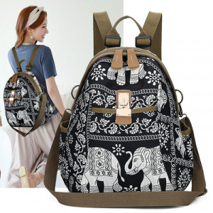 Рюкзак женский, арт Р109, цвет:слоны ОЦ
