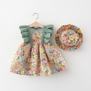 Комплект платье со шляпой, арт КД163, цвет: платье с цветами
