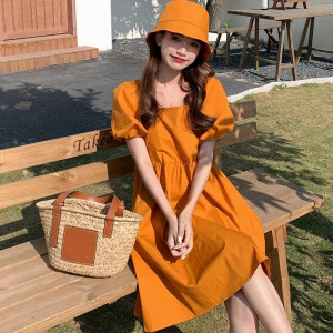 Платье женское, арт КЖ482, цвет: оранжевый ОЦ