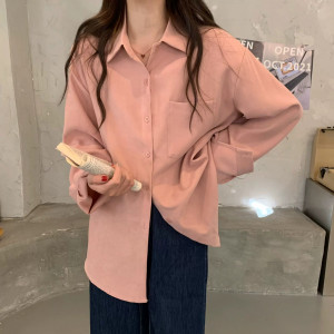 Рубашка вельветовая женская, арт КЖ495, цвет:розовый ОЦ