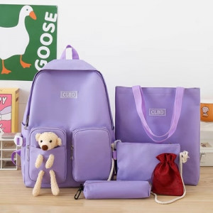 Набор рюкзак из 4 предметов, арт Р127, цвет: фиолетовый