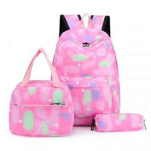 Набор рюкзак из 3 предметов, арт Р130, цвет:розовый