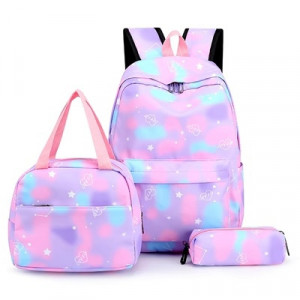 Набор рюкзак из 3 предметов, арт Р130, цвет:фиолетовый
