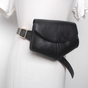 Поясная сумка женская (бельбэг), арт Б357, цвет: чёрный ОЦ
