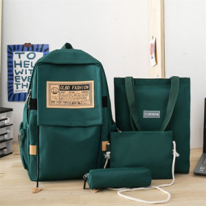 Набор рюкзак из 4 предметов, арт Р131, цвет: 823 зелёный