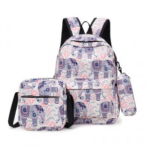 Набор рюкзак из 3 предметов, арт Р135, цвет: слоны
