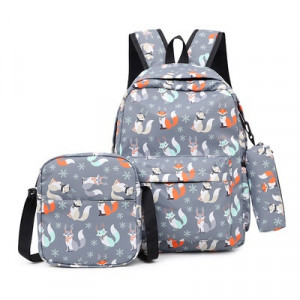 Набор рюкзак из 3 предметов, арт Р135, цвет: лисы