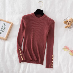 Пуловер женский, арт КЖ433, цвет: кирпично-красный