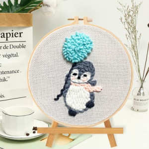 Набор для ковровой вышивки, арт ТВ2, цвет:пингвин с воздушным шаром ОЦ