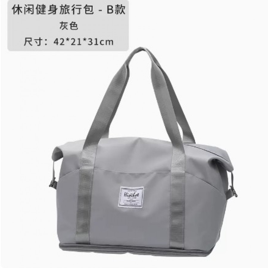 Дорожная сумка, арт СС3, цвет: серый  (плюс три кармана)  ОЦ