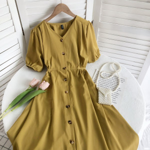 Платье женское, арт КЖ273, цвет:тёмно-желтый