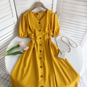Платье женское, арт КЖ273, цвет:ярко-жёлтый