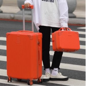 Набор чемодан и сумка, арт ЧД3, цвет:оранжевый