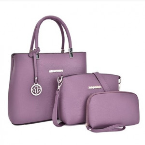 Набор сумок из 3 предметов, арт А107, цвет:фиолетовый ОЦ