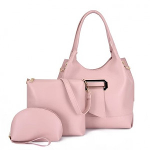 Набор сумок из 3 предметов, арт А108, цвет:розовый