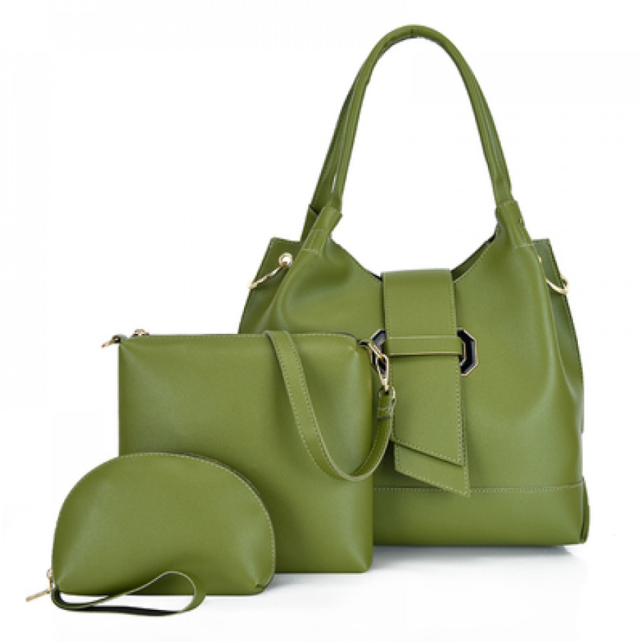 Набор сумок из 3 предметов, арт А108, цвет:зелёный ОЦ
