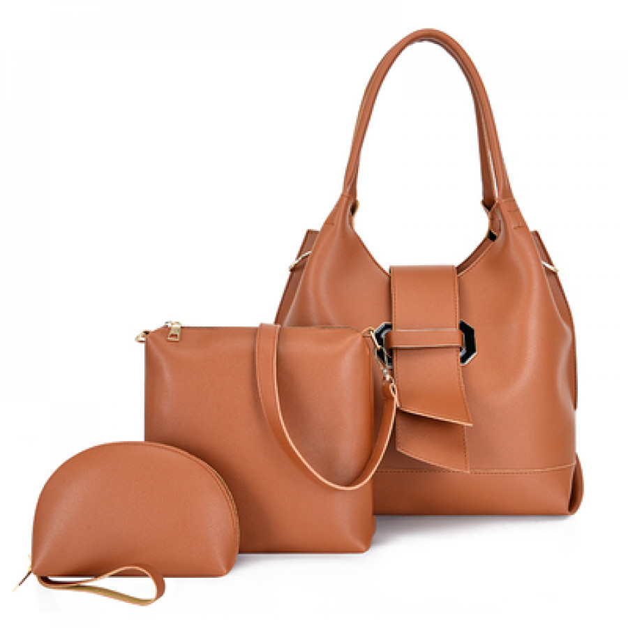 Набор сумок из 3 предметов, арт А108, цвет:коричневый ОЦ