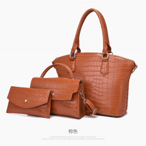 Набор сумок из 3 предметов, арт А109, цвет: коричневый