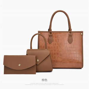Набор сумок из 3 предметов, арт А110, цвет: коричневый