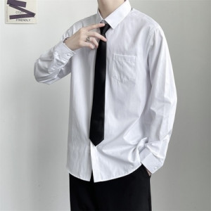 Рубашка молодежная мужская с галстуком до 5XL, арт МЖ175