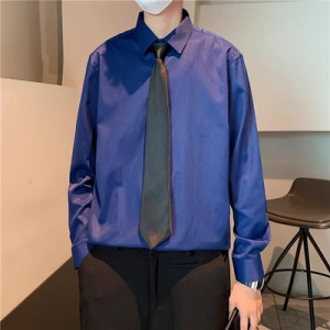 Рубашка молодежная мужская без галстука!, арт МЖ177, цвет:синий