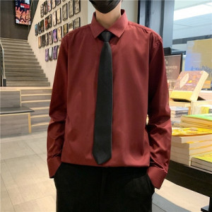 Рубашка молодежная мужская без галстука!, арт МЖ177, цвет:бордовый