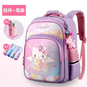 Рюкзак школьный +пенал+брелок, арт Р115, цвет: фиолетовый