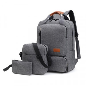 Рюкзак набор из 3 предметов, арт Р118, цвет: серый