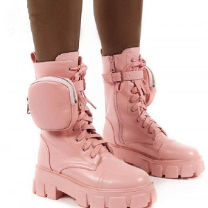 Ботинки женские, арт ОБ179, цвет: розовый