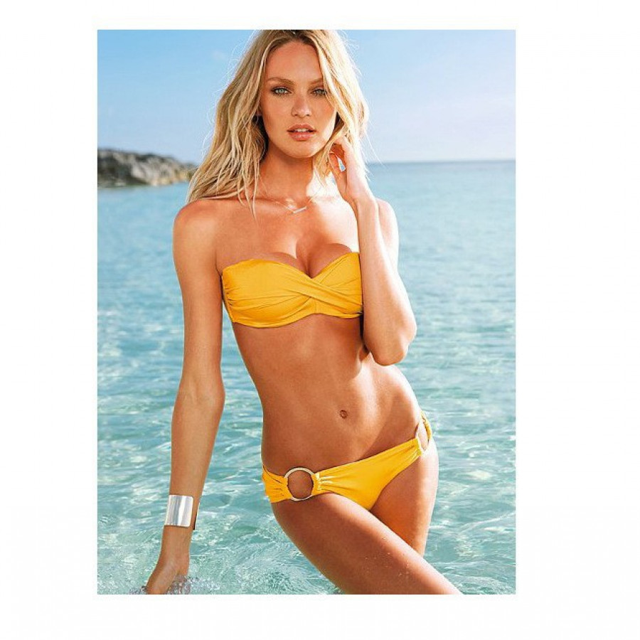 Купальник из 2 частей, арт КП12, цвет: жёлтый