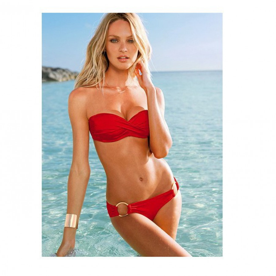 Купальник из 2 частей, арт КП12, цвет: красный