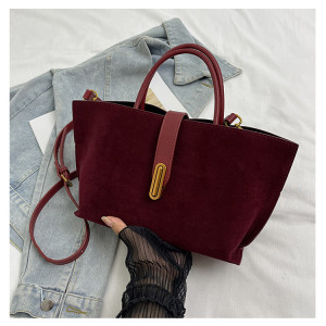 Набор сумок из 2 предметов, арт НБ94, цвет:вино замша