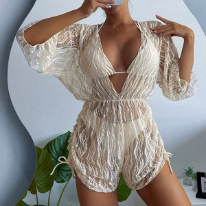 Купальник из 3 частей, арт КП14, цвет: бежевый