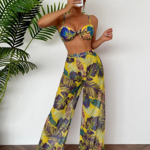 Купальник из 3 частей, арт КП17, цвет: жёлтый