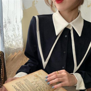 Рубашка женская, арт ОФ8, цвет: чёрный