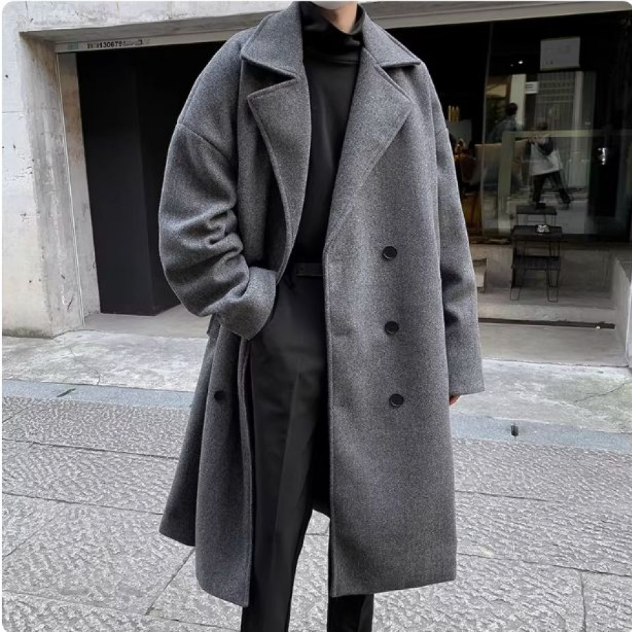 Пальто мужское, арт МВ9, цвет: серый