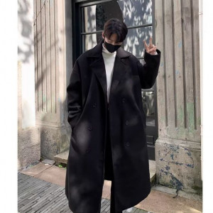 Пальто мужское, арт МВ9, цвет: чёрный