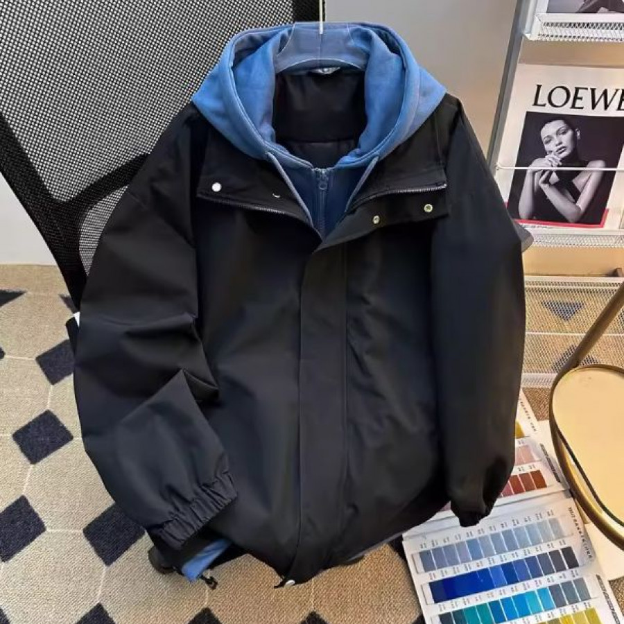 Куртка мужская, арт МВ10, цвет: чёрно-синий